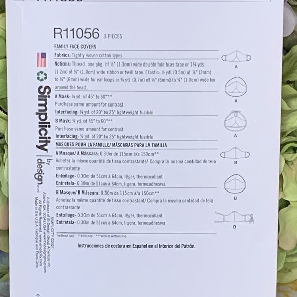 Simplicity mask sewing pattern - Picture 4 of 4